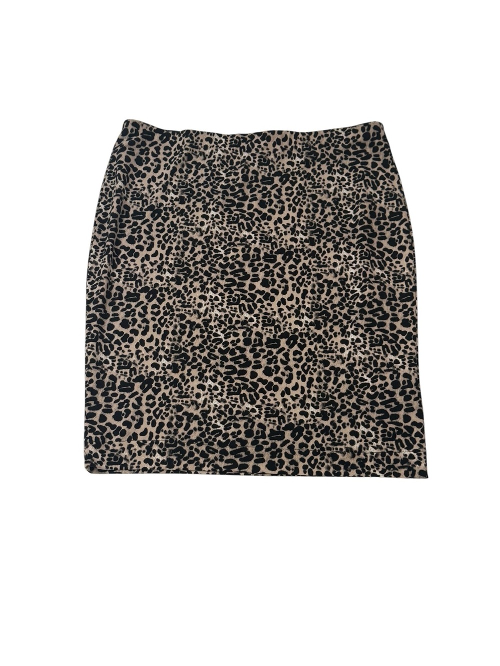 Vince Camuto‎ Leopard-Print Pencil Skirt - Beige & Black Size Small Womens Midi